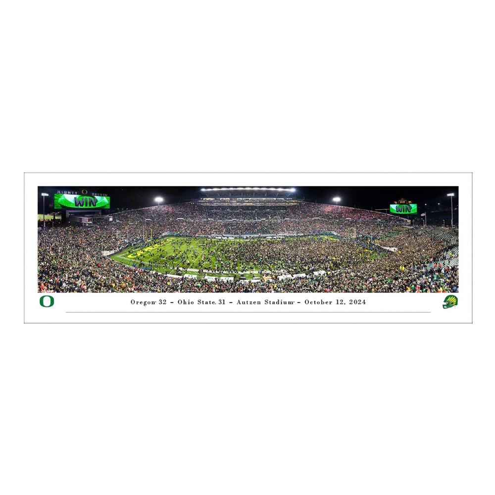 Autzen Stadium, Posters, Gifts, Football, Blakeway, Storm the Field, Panorama, Tubed, 903243